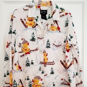 Nick & Nora Christmas Duck Pajama Set Size Large, New